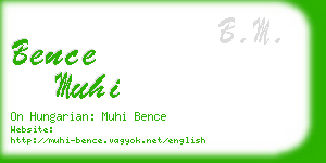 bence muhi business card